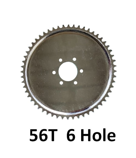 56T concave 6 hole Sprocket for 2 HD Axle 6 hole solid hub GruBee Inc
