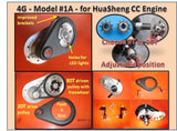 4G 1A Transmission only:  Fits Huasheng 49 & 53cc CC engines.
