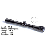 Baby Redfield Replacement > WP-4A  3/4" WolfPup 4X WIDE Duplex Scope with high rings & lens covers