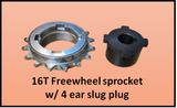16T CVT FREEWHEEL DRIVE SPROCKET and shaft KIT