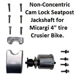 LEFT SIDE > Single Speed Seat Post Jackshaft Bracket for 4" Fat tire bike.