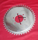 36T -concave 6 hole sprocket for #2 HD AXLE 6 hole solid hub