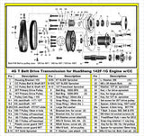 144FV Huasheng 49cc side tank Engine, 4G-1B Transmission and Rear Bracket kit.