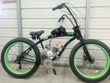 FOR SALE; Multi Speed Motorized 4" Fat Tire 26" Micargi Slugo SS 7 Speed bike, Steel frame