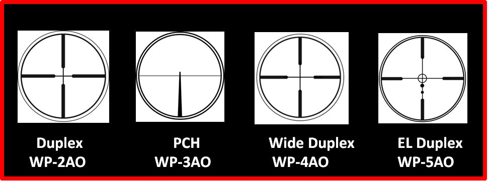 WP-4AO > Wide Duplex reticle - WolfPup 4X AO and Fast Focus > 3/4