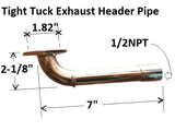 Here Now!  Chrome Header Pipe for 79cc Harbor Freight Predator Engine
