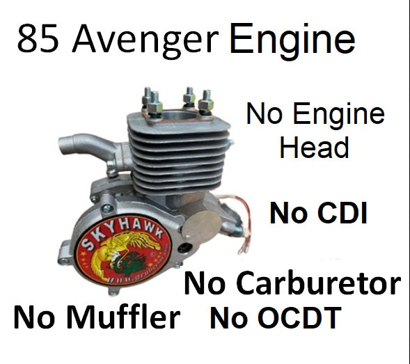 No. 85 Engine SKYHAWK AVENGER 85-ES > standard Engine only, No Head. | Gru-Bee Inc