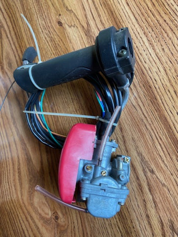 CNS Carburetor throttle, cables and choke lever