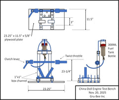 300ML Fuel tank for engine test stand