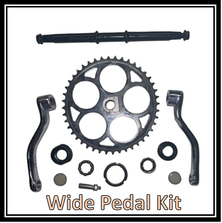 bicycle pedal assembly Here Now! Wide pedal kit for Harbor Freight 79cc engine installation