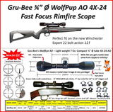 WP-3AO > WolfPup 4X AO and Fast Focus    3/4" tube