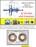 #1 HD Axle 26" wheel with Freewheel sprocket hub