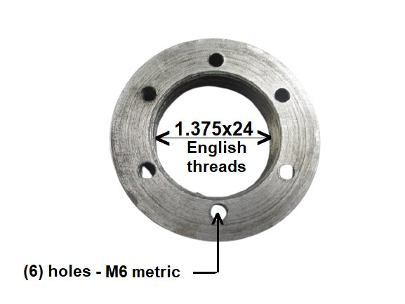English 1.375x24 threads Steel Disc Brake Rotor Hub for regular bikes