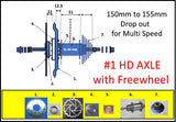 #1 HD Axle 26" wheel with Freewheel sprocket hub