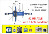 #1 HD Axle 26" wheel with Freewheel sprocket hub