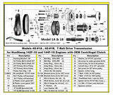 4G - 1B Transmission and INSTALLATION KIT for 49/53cc Huasheng engine