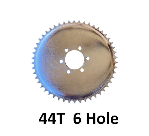 44T concave 6 hole sprocket for #2 HD AXLE 6 hole solid hub