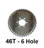 46T concave 6 hole Sprocket for #2 HD Axle 6 hole solid hub