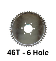 46T concave 6-hole Sprocket for #2 HD Axle 6-hole solid hub wheel