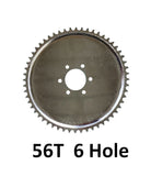 56T 6 hole sprocket for #2 HD Axle Solid Hub.