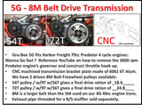 5G -72T- Belt Drive Transmission & engine bracket For Predator 79cc engine