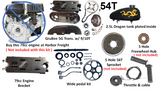 5G -54T - Belt Drive Transmission kit & HD Axle Wheel for 79cc Predator
