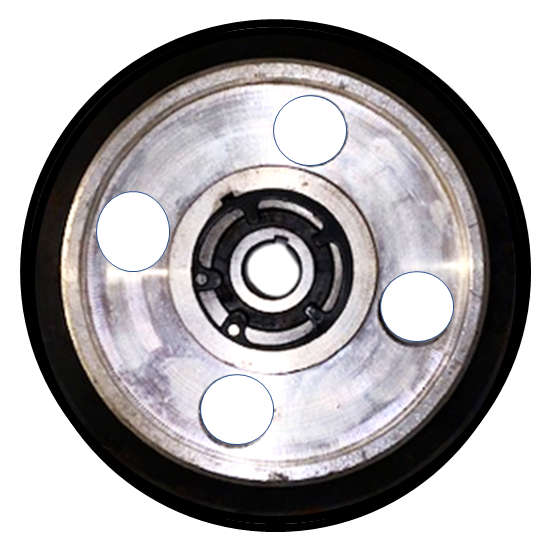 4G - 80T Pulley with one-way bearing.