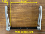 3 pcs. Wide pedal crank with cast aluminum cranks