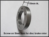 Disc brake rotor hub for 1.375-24 English threads
