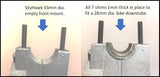 7 pcs Half Moon 1mm tk. Front mount Shim package.