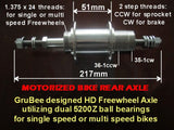 HD Axle Model #2 with solid sprocket hub
