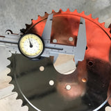 Clamp to spokes Chain sprocket alignment disc.