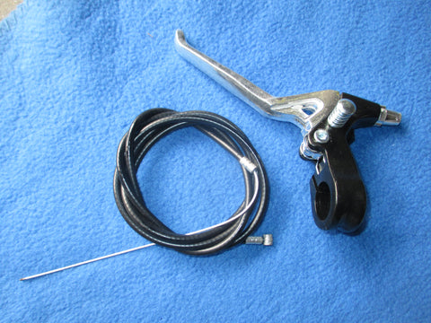 Push button Clutch lever and cable.