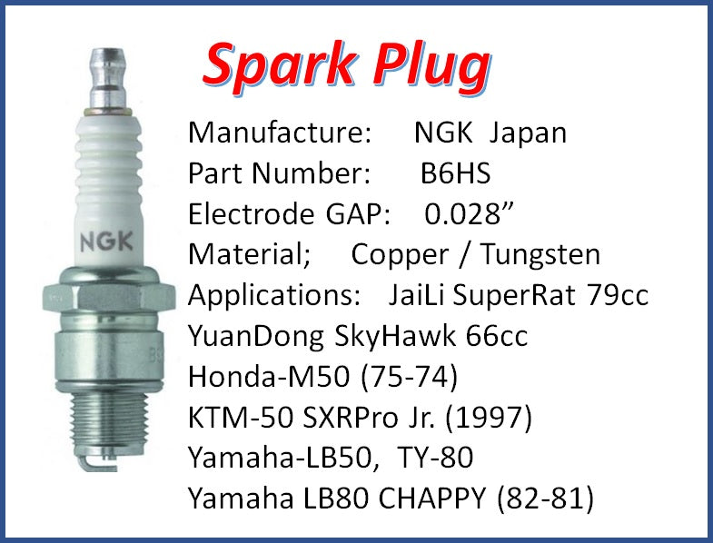 NKG > B6HS Spark Plug Medium heat range