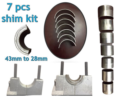 7 pcs Half Moon 1mm tk. Front mount Shim package.