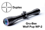 Baby Redfield replacement > WP-2A  3/4" WolfPup 4X Duplex Scope with Low Rings and lens covers