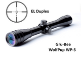 Baby Redfield Replacement > WP-5A  3/4" WolfPup 4X EL Duplex Scope with low rings & lens covers