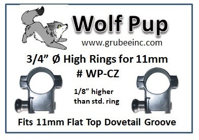 11mm dovetail 3/4" rings for a CZ455 22 rifle.