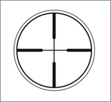 Baby Redfield Replacement > WP-4A  3/4" WolfPup 4X WIDE Duplex Scope with LOW rings & lens covers