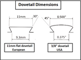 11mm dovetail 3/4" rings for a CZ455 22 rifle.