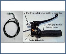 Integral Dual brake cable Throttle & cable