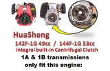 HuaSheng 144F-1G 53cc 4 stroke engine only.