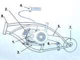 4G 1A Transmission only:  Fits Huasheng 49 & 53cc CC engines.